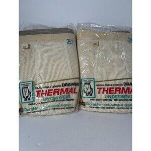 Vintage Kmart Men's Thermal Underwear Ankle Length Drawer Sz L Made in USA New